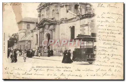 Fontaineableau Cartes postales Sortie de l&#39eglise