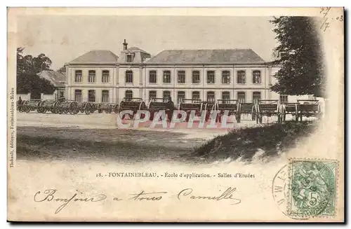 Fontaineableau Cartes postales Ecole d&#39application Salle d&#39etudes