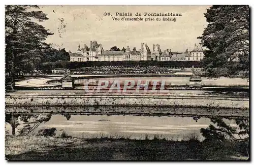 Palais de Fontainebleau Ansichtskarte AK Vue d&#39ensemble prise du Breau