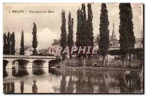 Melun - Vue prise du Quai Cartes postales