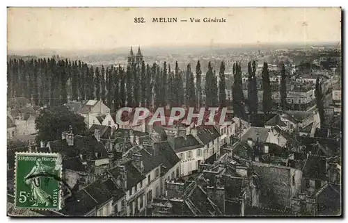 Melun - Vue Generale Ansichtskarte AK