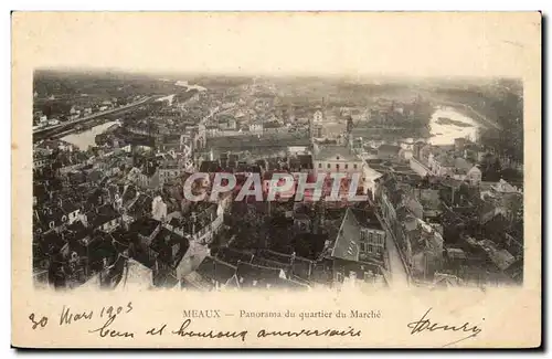 Meaux - Panorama du Quartier du marche - Ansichtskarte AK