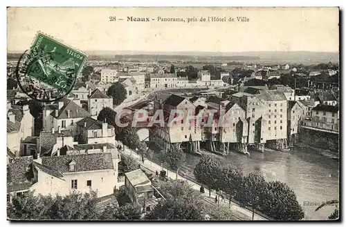 Meaux - Panorama prise de l&#39hotel de Ville - Ansichtskarte AK