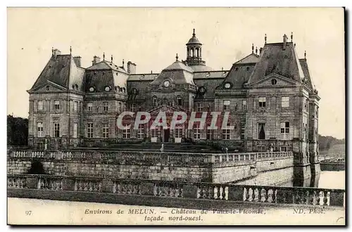 Melun - Chateau de Vaux le Vicointe facade nord ouest - Cartes postales