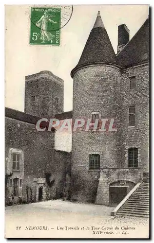 Nemours - Une Tourelle et la Tour Caviee de Chateau XIII siecle - Ansichtskarte AK