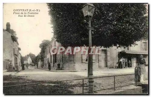 Coupvray Ansichtskarte AK Place de la fontaine Rue St Denis