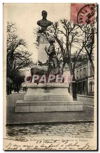 Melun Cartes postales Boulevard Victor Hugo et monument de Pasteur