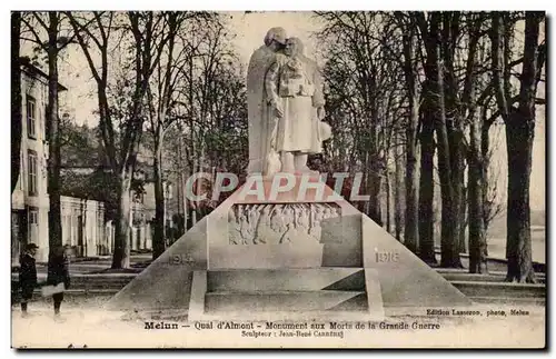 Melun Cartes postales Quai d&#39Almont Monument aux morts de la grande guerre