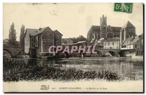 Moret sur Loing Cartes postales Le moulin et le pont