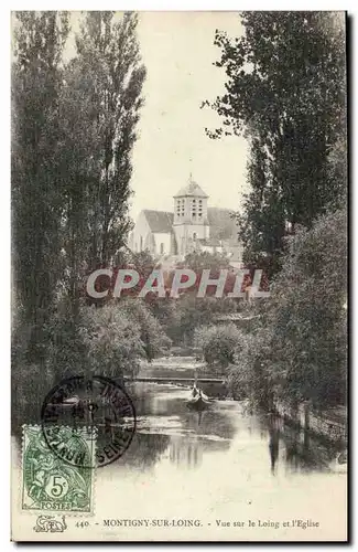 Montigny sur Loing Cartes postales Vue sur le Loing et l&#39eglise