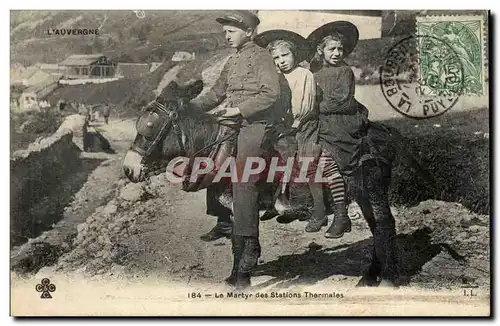 Cartes postales Le martyr des stations thermales (ane donkey) TOP