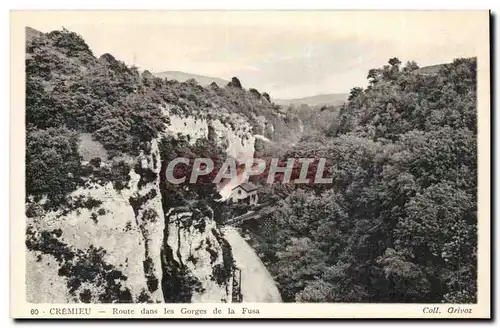 Cremieu Cartes postales Route dans les gorges de la Fusa