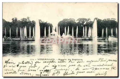 VErsailles Cartes postales Bassin de Neptune