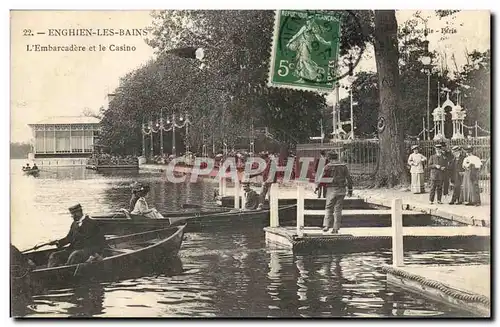 Enghien les Bains Cartes postales L'embarcadere et le casino