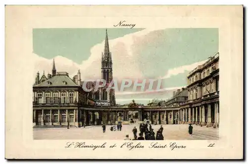 Nancy Cartes postales Hemicycle et eglise Saint Epvre