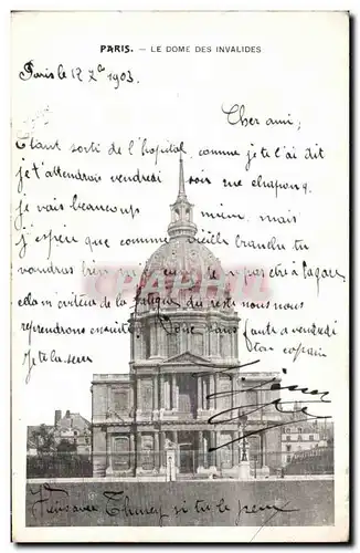 Paris Ansichtskarte AK Dome des Invalides