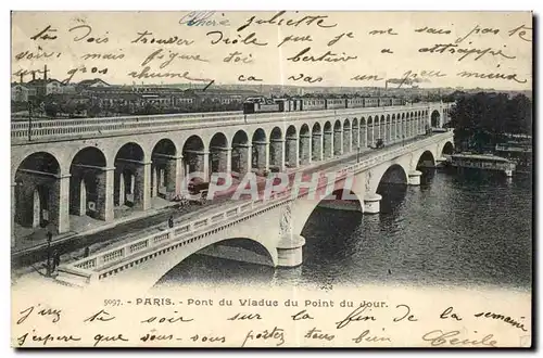 Paris Cartes postales Pont du viaduc du point du jour (metro)