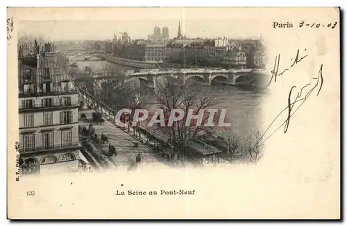 Paris Cartes postales La Seine au pont neuf