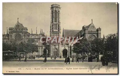 Paris Cartes postales Mairie du 1er arrondissement Eglise Saint Germain l&#39auxerrois