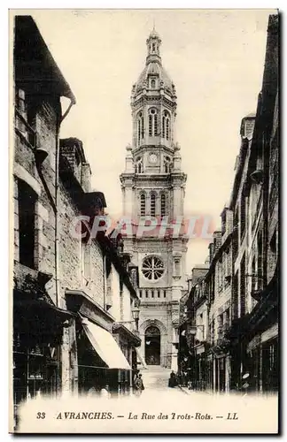 Avranches Cartes postales La rue des Trois Rois