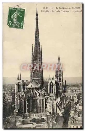 Rouen Cartes postales CAthedrale L&#39abside et la fleche