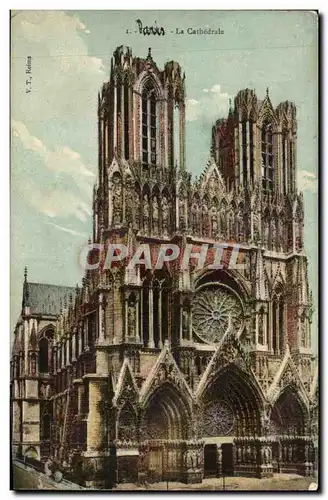 Reims Cartes postales La cathedrale