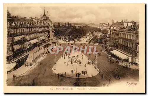 Montpellier Cartes postales Place de la Comedie