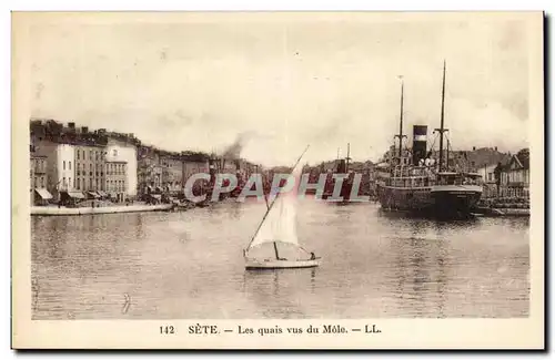 Sete Ansichtskarte AK Les quais vus du mole (bateau)