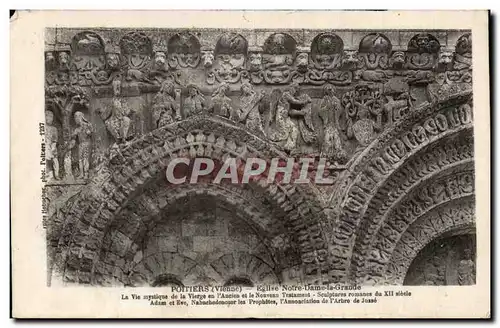 Poitiers Cartes postales Eglise notre DAme la grande Vie mystique de la vierge en l&#39ancien et le nouveau Test
