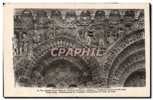 Poitiers Cartes postales Eglise notre DAme la grande Vie mystique de la vierge en l'ancien et le nouveau Test