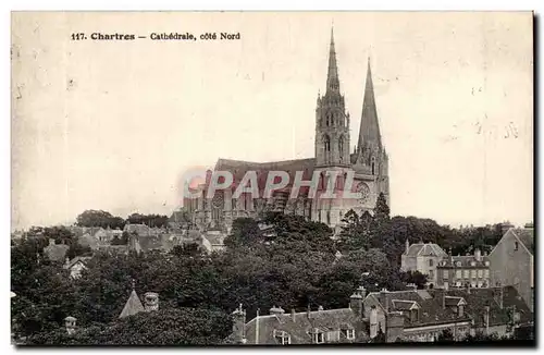 Chartres Cartes postales La cathedrale Cotge Nord