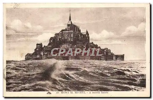 Mont Saint Michel Cartes postales A maree haute