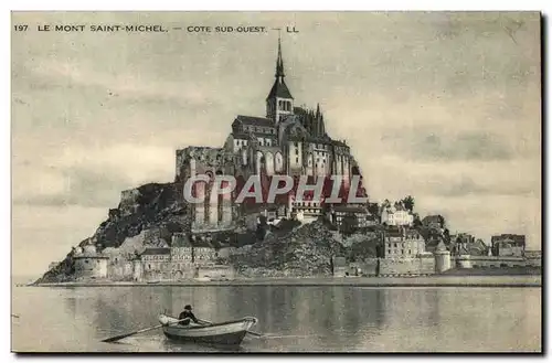 Mont Saint Michel Ansichtskarte AK Cote Sud Ouest (barque)