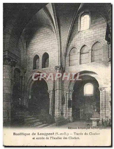 Basilique de Longpont Ansichtskarte AK Travee du clocher et entree de l&#39escalier des cloches