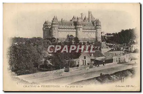 Cartes postales Chateau de Pierrfonds Vue prise du lac