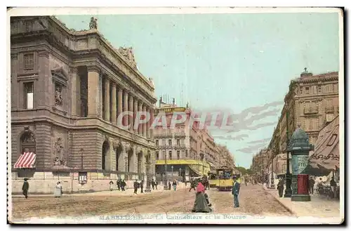 Marseille Cartes postales La CAnnebiere et la Bourse