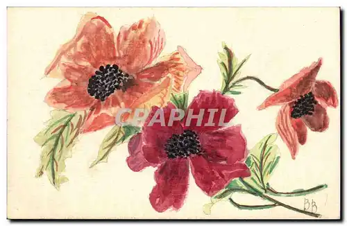 Cartes postales Fantaisie Fleurs (carte toilee)