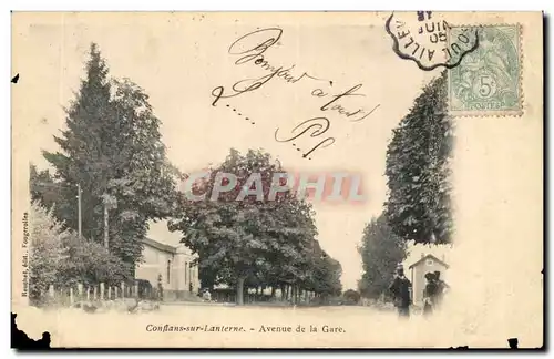 Conflans Lanterne - Avenue de la Gare - small holes - Cartes postales