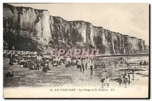 Le Treport Cartes postales La plage et la falaise