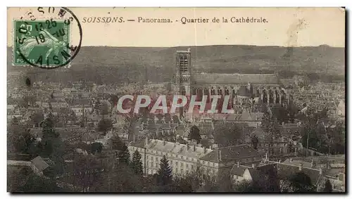 Soissons Cartes postales Panorama Quartier de la cathedrale