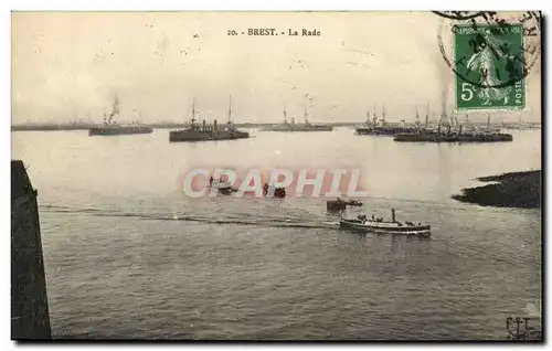 Brest Cartes postales La rade (bateaux)