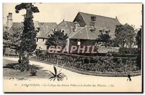 Avranches Cartes postales Le college des jeunes filles et le jardin des plantes