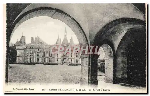 Cartes postales Chateau d&#39ESclimont Le portail d&#39entree