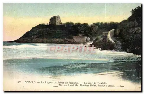 Dinard Ansichtskarte AK La Plagejet et la pointe du moulinet Un jour de tempete