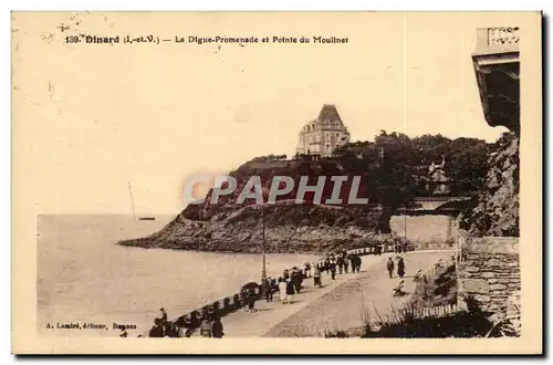 Dinard Ansichtskarte AK La Plagejet et la pointe du moulinet Un jour de tempete