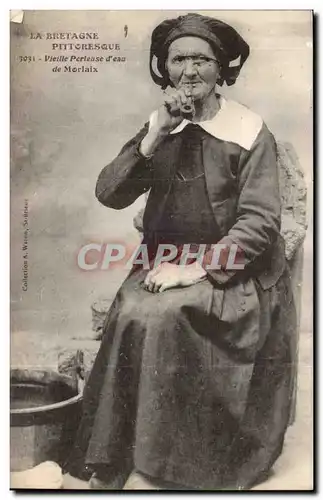 Ansichtskarte AK La Bretagne pittoresque Vieille porteuse d&#39eau de Morlaix (folklore metiers) TOP