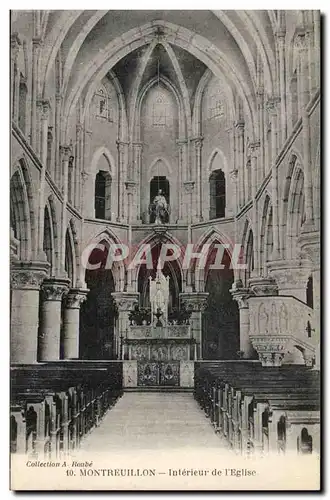 Montreuillon - Interieur de L&#39Eglise - - Cartes postales