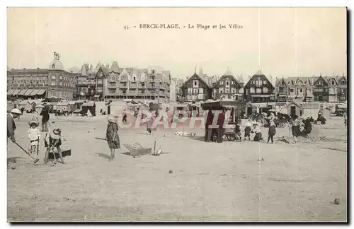 Berck Plage - La Plage et les Villas - Cartes postales