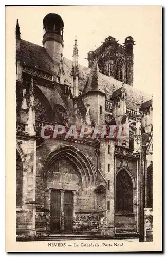 Nevers - La Cathedrale - Porte Nord - Ansichtskarte AK