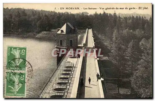 Les Settons - Vue Generale du Mur de garde - Le Morvan Illustre - Ansichtskarte AK